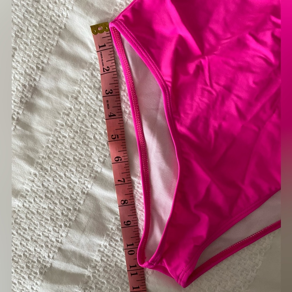 One Piece Retro U Back Swimsuits Tummy Control Padding Bathing Suit High Cut - Picture 10 of 16